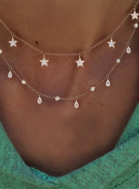 Vintage 2023 New Pendant Gold Color Necklace For Women Boho