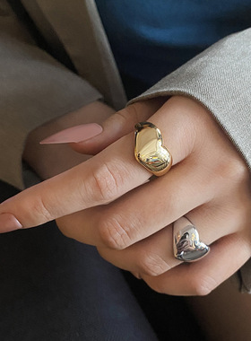 XIYANIKE Silver Color  Trend Creative New Love Heart Shaped