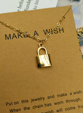 New Fashion Necklace For Women Golden Silver Plated Padlock