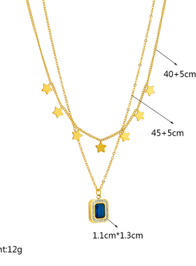 2023 316L Stainless Steel Heart Eye Square Butterfly Pendant