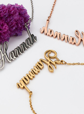 Stainless Steel Choker Custom Name Necklace Personalized
