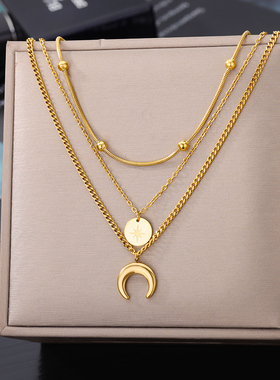 Stainless Steel Geometry Star Moon Butterfly Pendant Multila