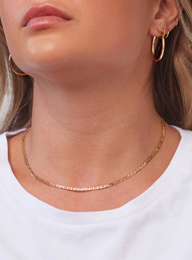 2023 Vintage Stainless Steel Chain Necklace Simple For