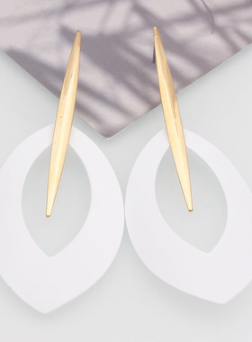 White Color Hanging Earrings for Women Korean Fashion Long