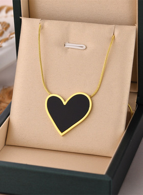 Stainless Steel Love Heart Pendant Necklace For Women 2023 T