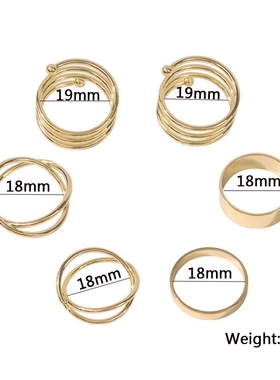 5pcs/set Ring Female Japanese Korean Style Simple Three