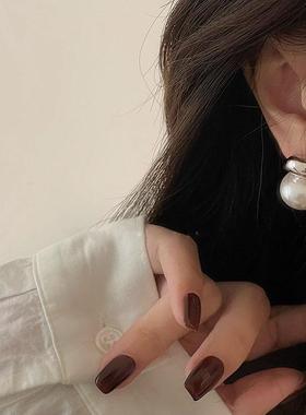 2023 New French Elegant Gold Color Bean Spliced Flat Pearl