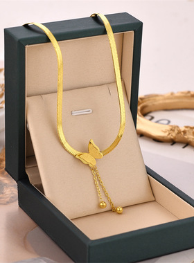 Titanium Steel Heart Pearl Pendant Necklace For Women Punk S