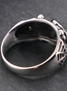 Gothic Steel Skull Rings Man Punk Rock Skeleton Men Ring