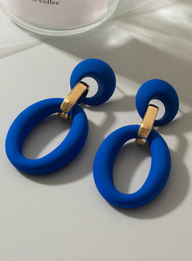 BLINLA New Korean Fashion Klein Blue Earrings For Women