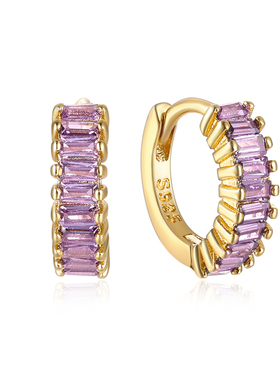 2023 Diamond-stud Zircon Turquoise Earrings Hoops Sterling