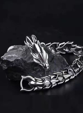 Vintage Mens Jewellery Hip Hop Punk Head Dragon Lin