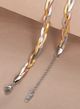 GATTVICT Cross Overlapping Chain Choker Link Necklace