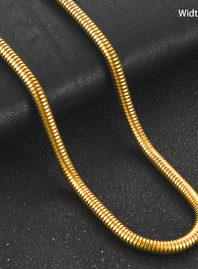 1,/1.5/2.4/4mm Chain Fashion Stainless Steel Snake Chain