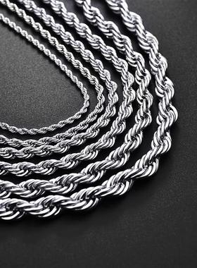 Hot Selling 2/3/4/5/6mm 316L Rope Chain Necklace Stainless
