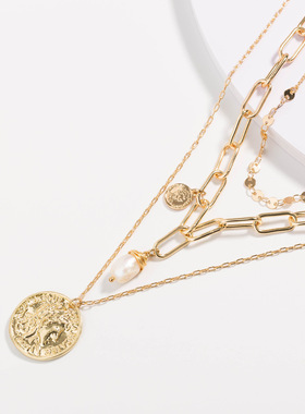 2023Ne kpop Stainless Steel Choker Stacked Necklace Delicate