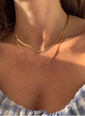 IPARAM Fashion Simple Snake Chain Clavicle Choker Necklace