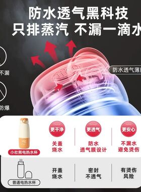 便携式烧水杯无线免插电充电烧水壶恒温水杯保温旅行外出冲奶加热
