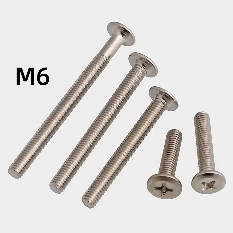 M6M8镀锌家具螺丝平圆头倒边十字螺丝螺栓*16x20x30x40x50x70x100 - 图2