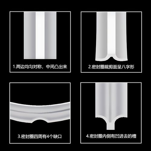 适用雅乐思电高压锅密封圈Y4B-02G1硅胶垫圈2L4L5L6L加厚密封胶条 - 图1