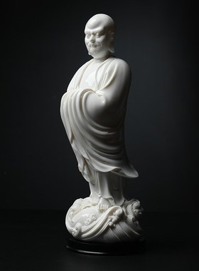 快速发货b德化白瓷《12吋渡海达摩》省级大师林禄扬手签陶瓷家居