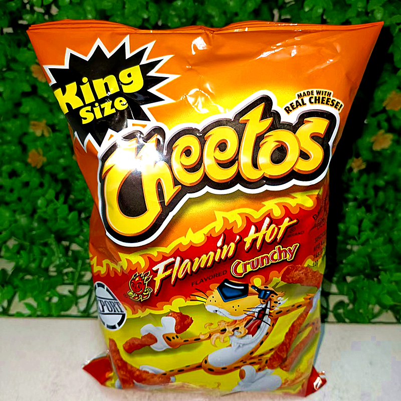 美国进口奇多芝士条薯片休闲玉米片Cheetos Crunchy Flamin Hot - 图0