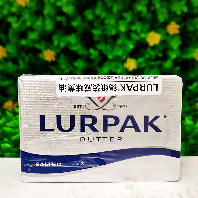 200g丹麦进口锡纸装银宝黄油淡味涂抹牛油LURPAK UNSALTED BUTTER - 图0