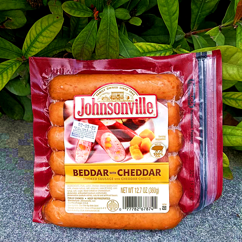 美国遵逊牌奶酪味即食香肠多种口味Johnsonville CHEDDAR SAUSAGE-图0