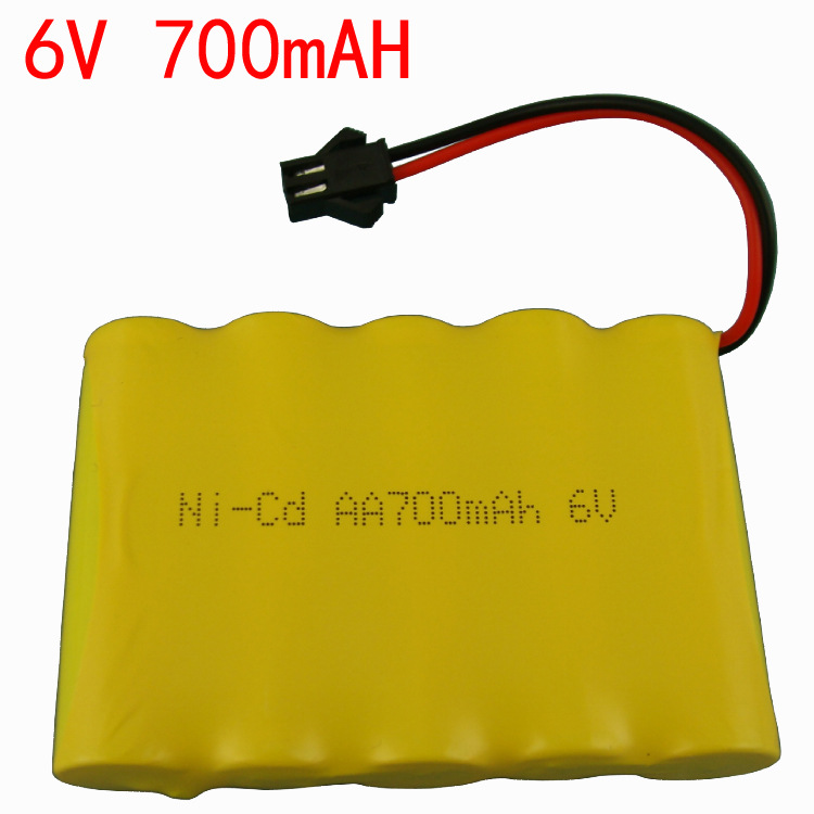 遥控车电池配件6V700mAH镍镉电池AANI-CD充电电池组插头 SM接口 - 图0