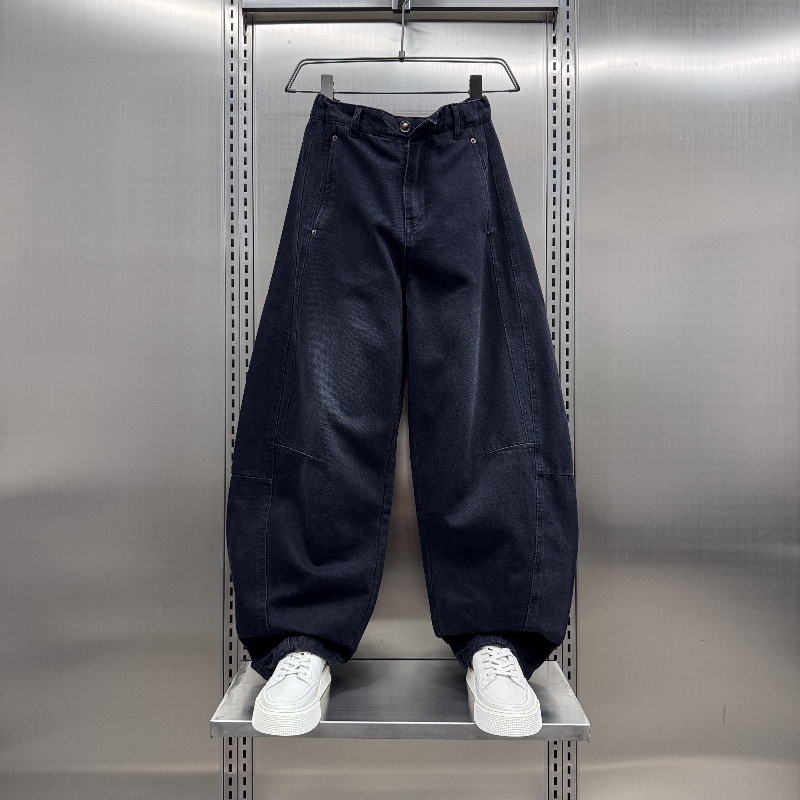 出口美国⭐Chrisma Katch~美式水洗牛仔裤春秋宽松直筒阔腿弯刀裤 - 图2