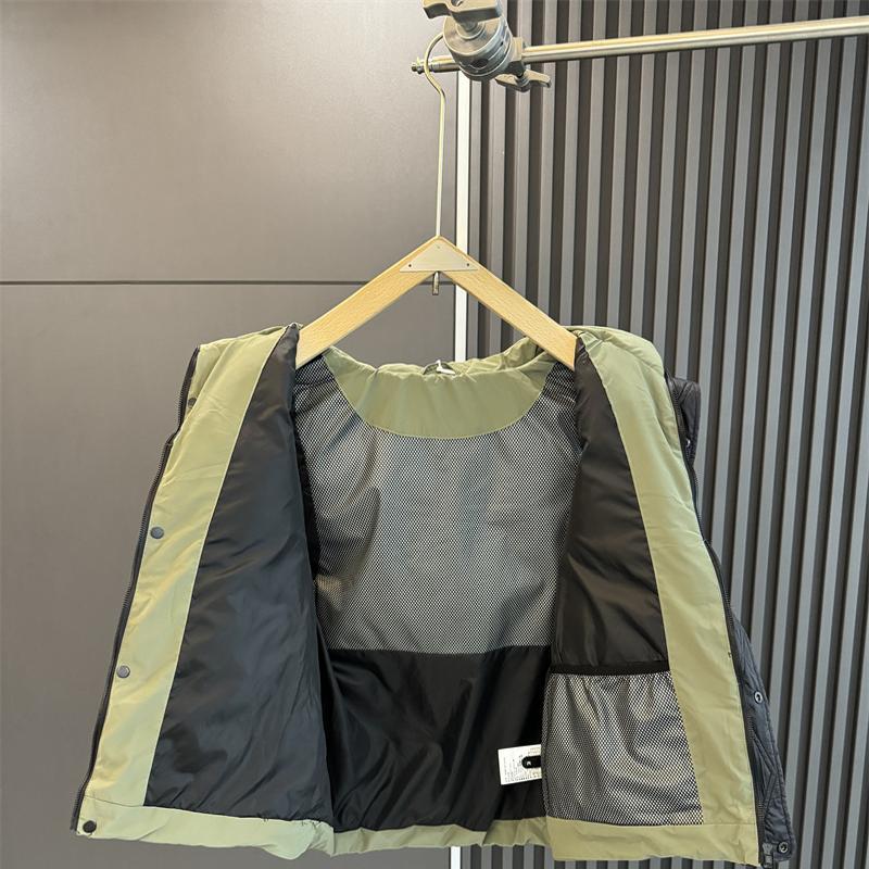 代购白鸭绒马甲美式潮牌冬季新款加厚羽绒服青年工装连帽外套坎肩 - 图0