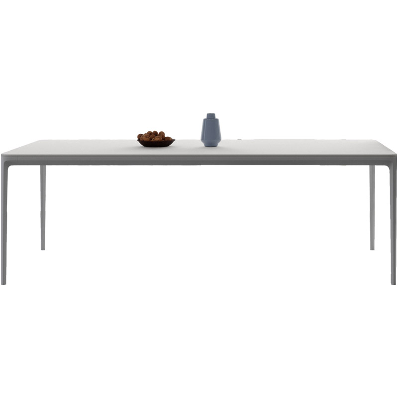 岩板餐桌德利丰纯白色现代简约方形设计师进口意式拉米娜岩板餐桌-图3