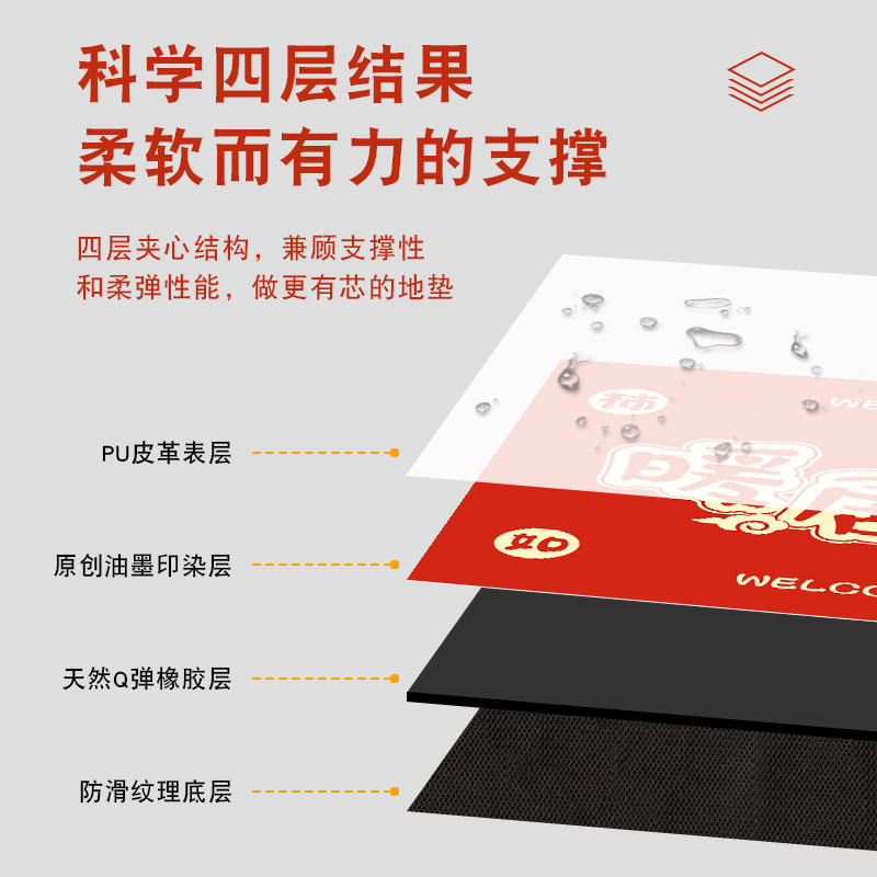 喜庆新年入户门地垫红色搬家玄关脚垫马年进门口乔迁地毯结婚家用,淘宝优惠券,粉丝福利购,淘宝优惠卷