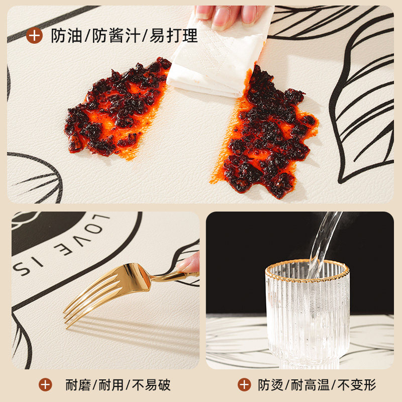餐垫高级感防水防油防烫耐高温家用皮革西餐垫免洗隔热垫碗垫杯垫,淘宝优惠券,粉丝福利购,淘宝优惠卷