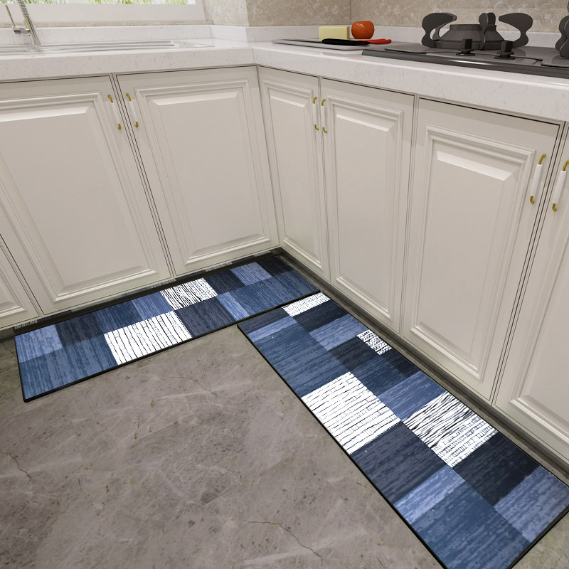 Long kitchen mat, non-slip, oil-proof, wipeable and washable