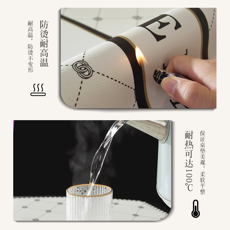 Youxuan French style oval dining table mat