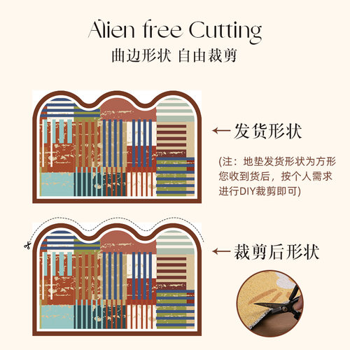 入户门地垫丝圈家用免洗玄关脚垫可裁剪地毯门口进门耐脏防滑垫子 - 图3