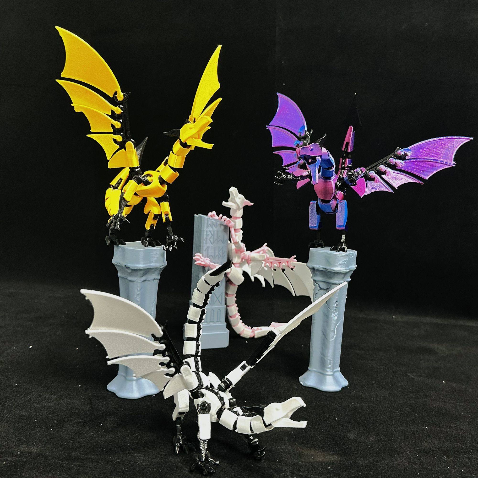 新款3d打印双翼龙人dummy13多关节可动人偶恐龙拼装桌面摆件玩具,淘宝优惠券,粉丝福利购,淘宝优惠卷