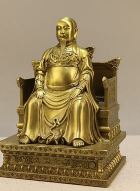 黄铜玄天上帝摆件真武大帝神像