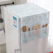 Refrigerator Hood Single Door Double Door Fridge Dust Shield Waterproof And Dust Proof Oil Home Fridge Cover Towel House Fabric