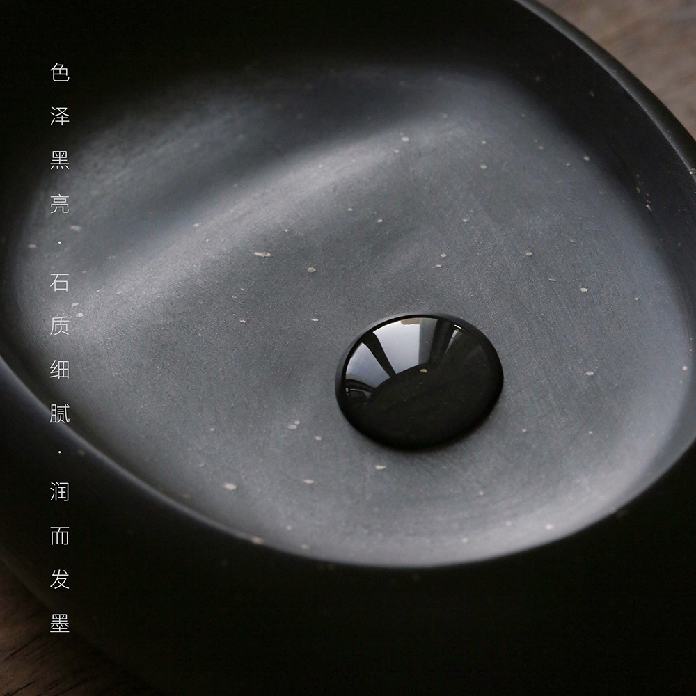 问心堂窝窝砚歙砚金星砚台 纯手工制 墨池 高档原石小楷砚台书法用品文房四宝,淘宝优惠券,粉丝福利购,淘宝优惠卷