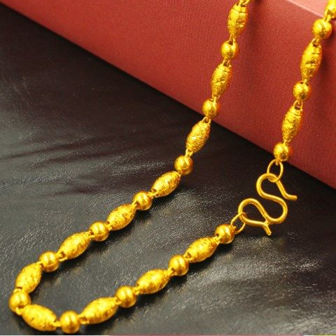 越南男士镀黄金大金链子粗沙金项链 吴丽敏项链