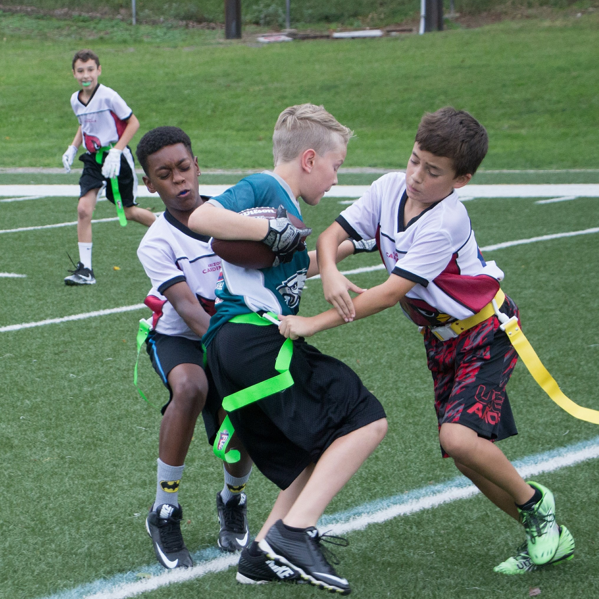 腰旗橄榄球空气扣腰带成人Flagfootball多色定制儿童腰旗腰旗橄榄 - 图0