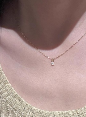 小锁头项链女锆石锁骨链网红同款