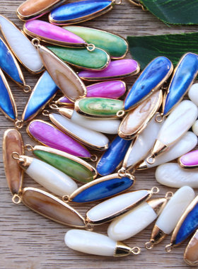 天然贝壳耳饰项链吊坠