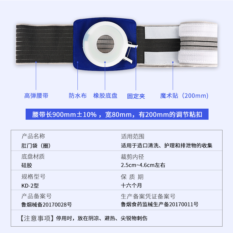 外挂式造口袋一次性肛门袋人造口带护理造口腹带腰带造瘘袋两件式 - 图1