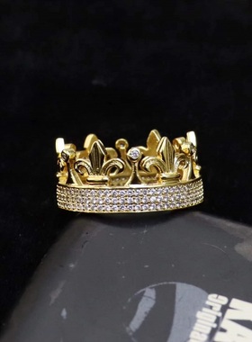 皇冠戒指ins潮男女同款网红指环