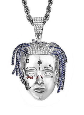 xxxtentacion人头像男嘻哈项链