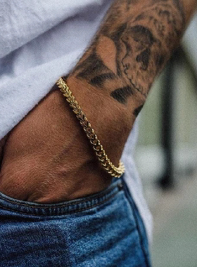 欧美风钛钢夜店蹦迪百搭手饰品