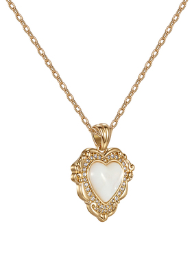 Riotlily/艾特里里不羁爱心系列项链新年礼物贝壳气质款白色金色